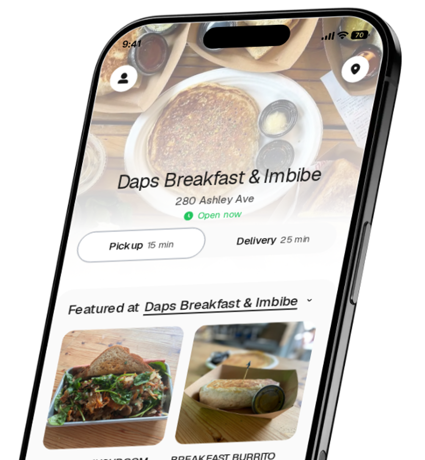 Daps Breakfast & Imbibe app preview